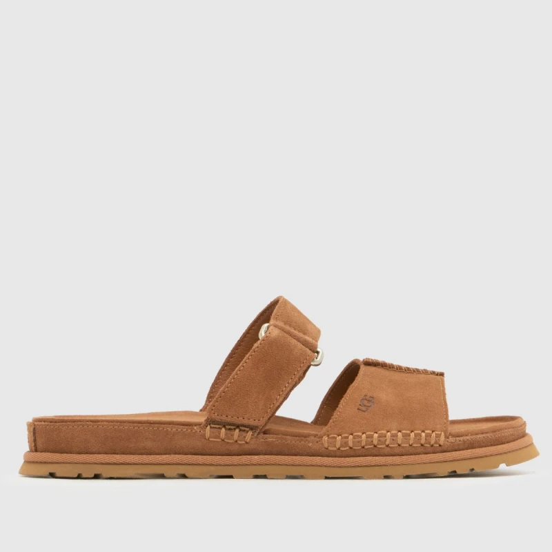 Image of UGG Goldengaze Slide Sandals in Chestnut Chestnut UK 3 (EU 36)