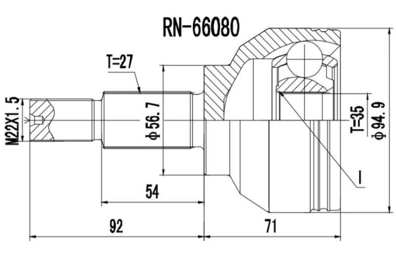 Image of PROCARO 77-RE-500 CV Joint Joint Kit,drive shaft (5)