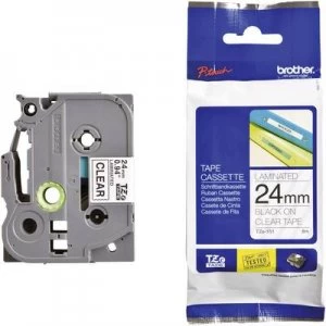 Image of Labelling tape Brother TZe, TZ TZe-151 Tape colour: Transparent Font colour:Black 24mm 8 m