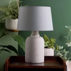 Image of Taite Cement Base Table Lamp in Grey