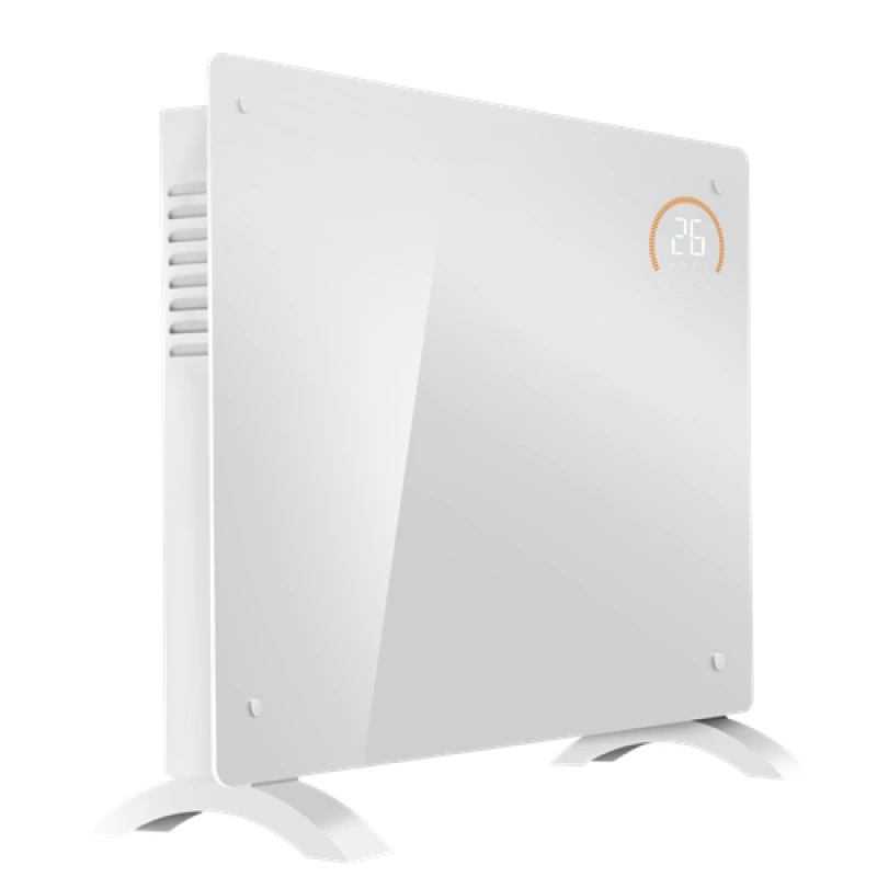 Image of Baridi Electric Glass Panel Heater, 1500W, Thermostat Controlled 24Hr 7 Day Timer, WiFi Enabled, Remote Control, White