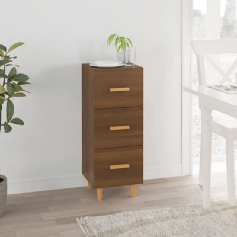 Image of Vidaxl Sideboard Brown Oak 34.5X34X90 Cm Engineered Wood, Brown 817410