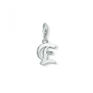 Image of Ladies Thomas Sabo Sterling Silver Charm Club Letter E Charm
