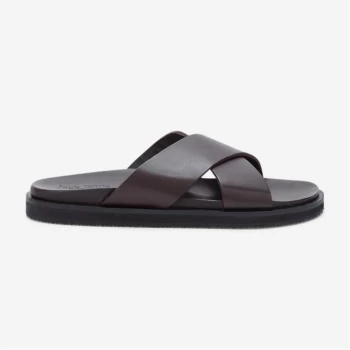 image of Jack Wills Cross Over Sliders - Brown