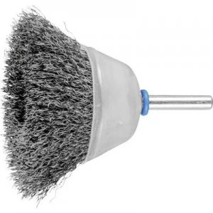 Image of PFERD HORSE Cup brush unzopft 50 x 20 mm wire thickness 0.3mm With shaft o 6mm 43703002 5 pc(s)