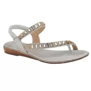 image of Cipriata Womens/Ladies Rita Jewelled Sandals (4 UK) (Silver)