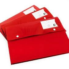 image of 5 Star A4 Document Wallet Polypropylene Red Pack of 3