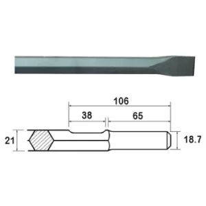 image of Kango Shank Chisel 25 x 450mm (914119) FAIKAGC450