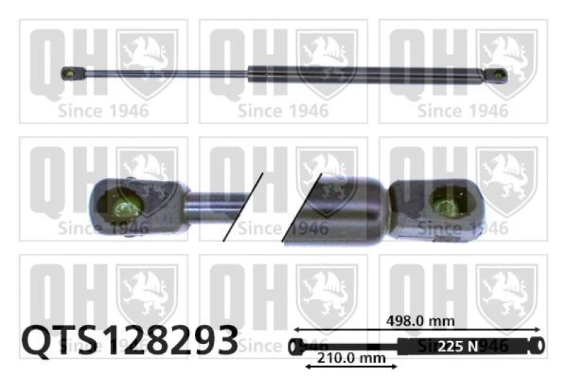 Image of QUINTON HAZELL Tailgate strut QUINTON HAZELL QTS128293