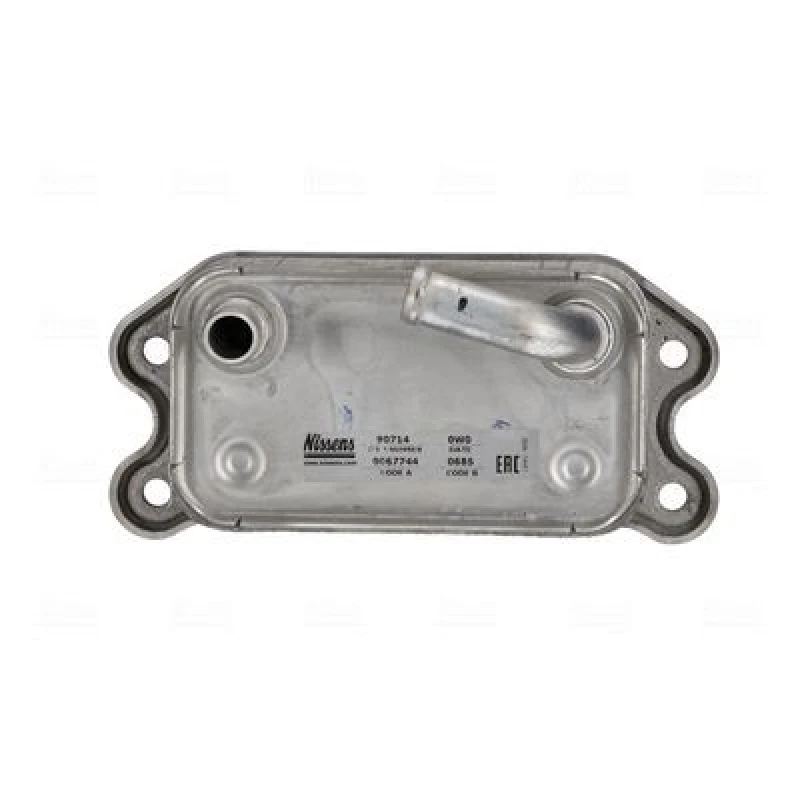 Image of NISSENS 90714 Oil Cooler without gaskets/seals, without filter Aluminium Oil Cooler,engine oil (469)