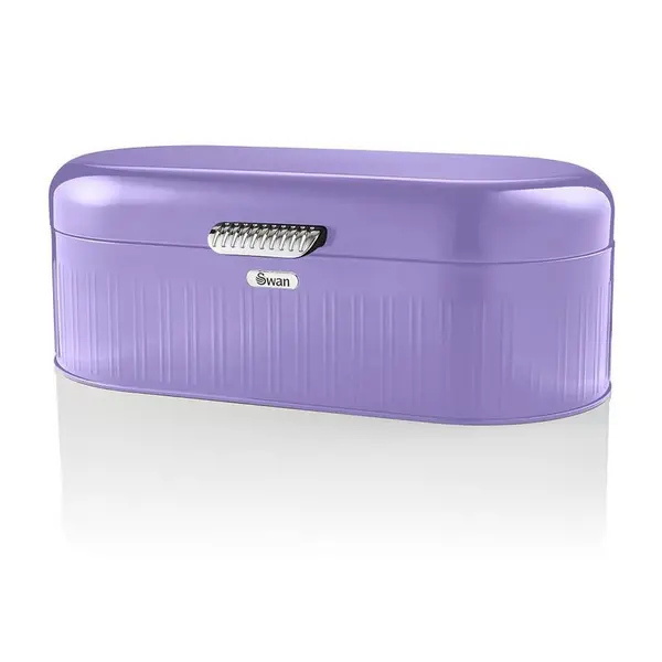 Image of Swan Long Purple Retro Bread Bin