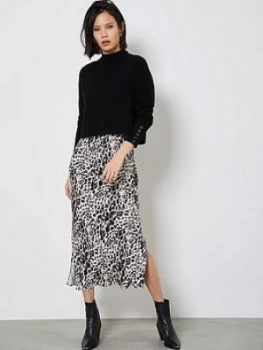 Image of Mint Velvet Mint Velvet Ottoman Jumper Amber Animal Slip Dress