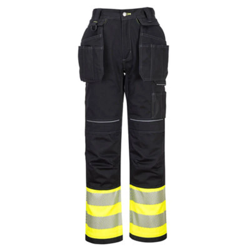 Image of Portwest PW30 Hi Vis Class 1 Holster Trousers PW307YBR28 Colour: Yellow / Black