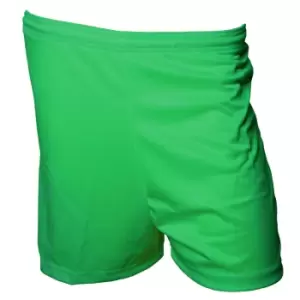 Image of Precision Childrens/Kids Micro-Stripe Football Shorts (XS) (Green)