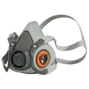 image of 3M 6000 Series Half Face Mask Respirator Medium Grey