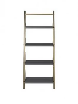 image of Cosmoliving Nova Ladder Bookcase - Graphite Grey