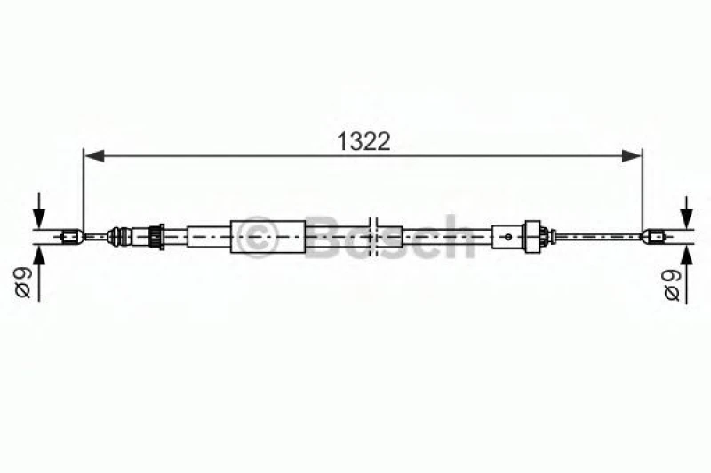 Image of Bosch 1 987 482 385 Brake Cable 1322mm Cable,parking brake (124)