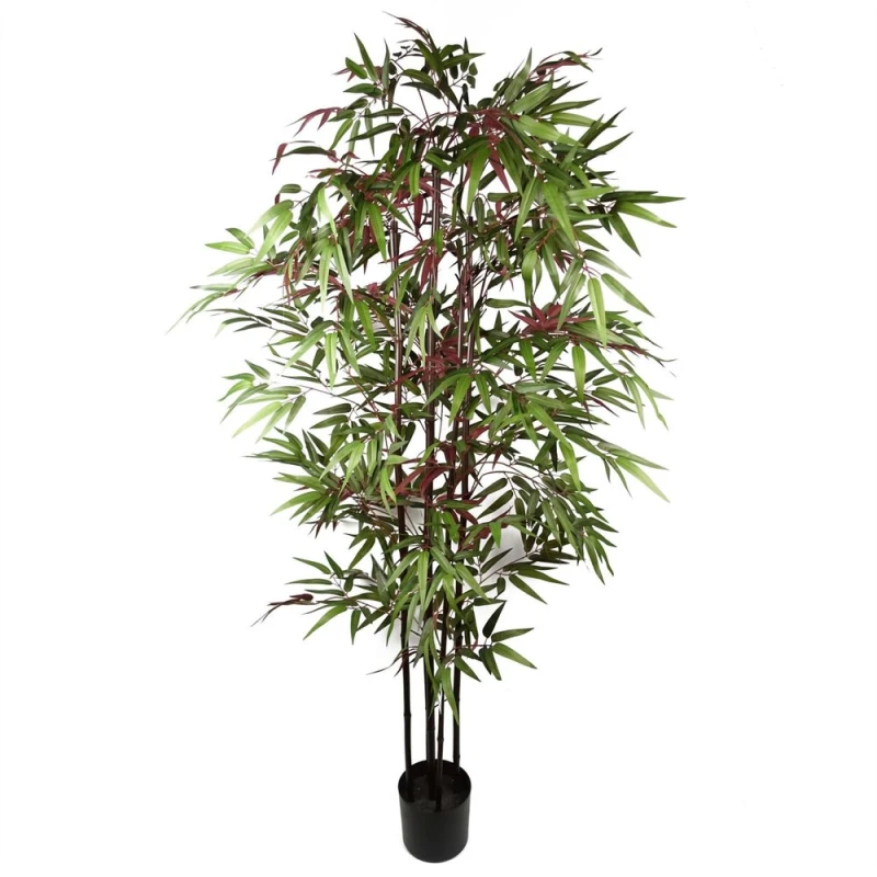 Image of Leaf Artificial Fake Bamboo Tree Realistic Large Screening 6ft Botanik Green