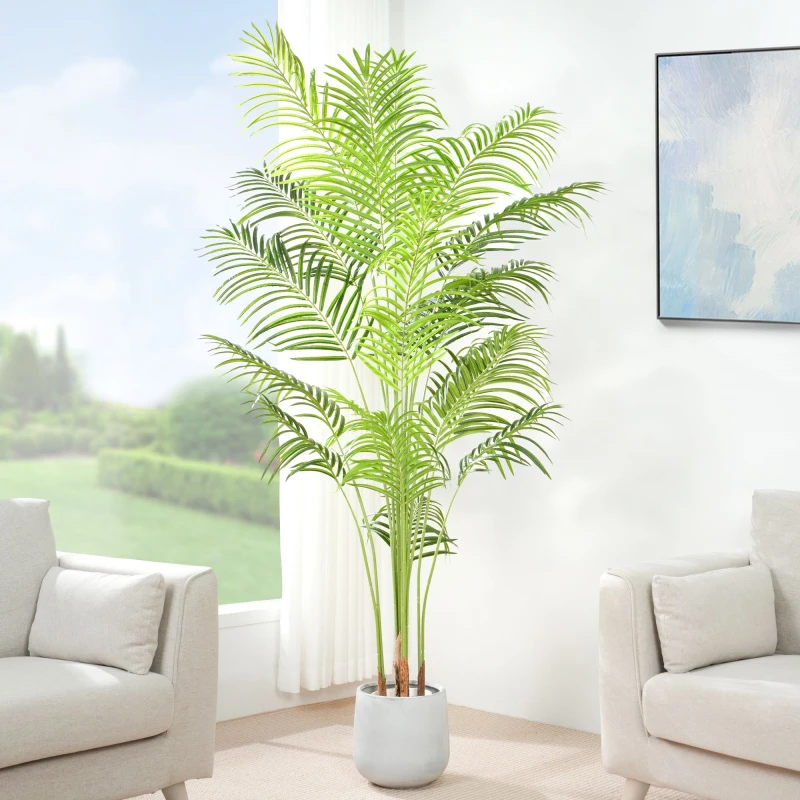 Image of MCC DIRECT Decorative Artificial Palm Tree with Plastic Planter and Artificial Moss 180cm AP1051