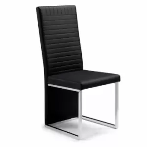 image of Julian Bowen Tempo Black Leather Dining Chair