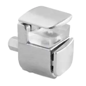 Image of GTV Chrome Shelf Bracket Glass Shelf Support 4-10mm Max Thick Shelves, Pack of 1