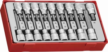 image of Teng Tools TTTX18 18 Piece 1/2" Drive TX Bit Socket Set