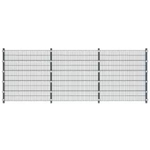 image of Vidaxl Fence Panel With Posts 6X2 M Anthracite Grey