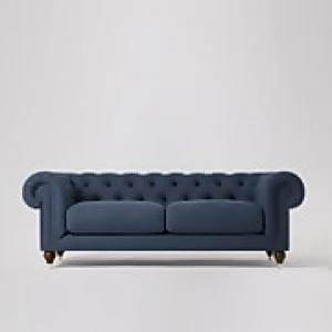 image of Swoon Winston Smart Wool 3 Seater Sofa - 3 Seater - Indigo