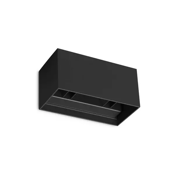 Image of Atom 4 Light Integrated LED Outdoor Up Down Wall Lamp Black 2100Lm 3000K IP54