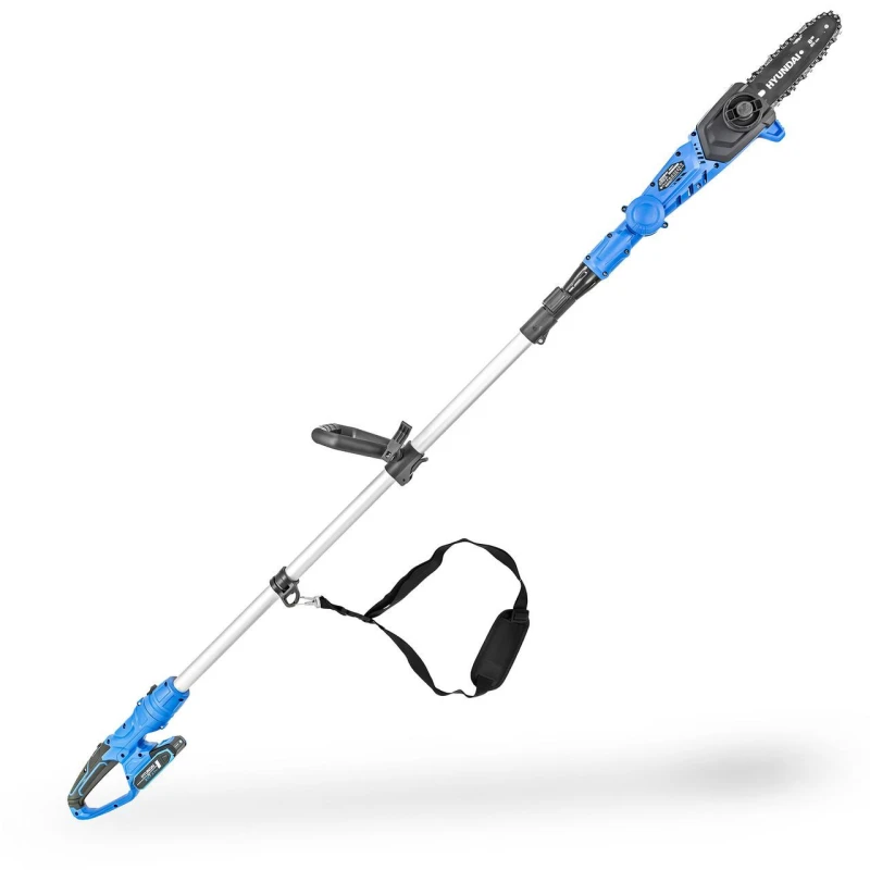 Image of Hyundai 20V Cordless Pole Saw, 2Ah Battery and Charger, Lightweight and Telescopic Chainsaw