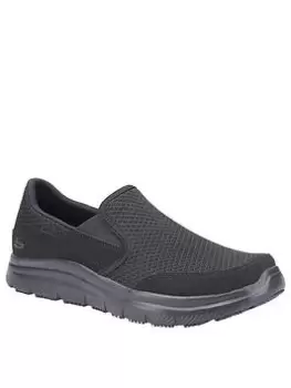 Image of Skechers Workwear Flex Advantage Trainers - Black, Size 12, Men