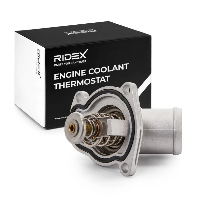 Image of RIDEX 316T0053 Engine thermostat Opening Temperature: 92°C, with gasket/seal, Metal Housing Aluminium Thermostat,coolant (316)