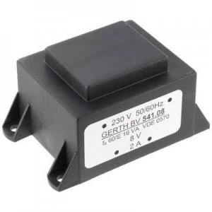 Image of PCB mount transformer 1 x 230 V 1 x 12 V AC 16 VA 1333 mA