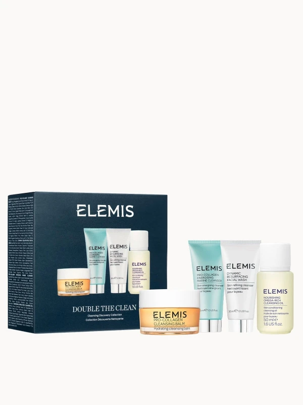 Image of ELEMIS Double The Clean Skincare Set (23% Saving, Worth £49.00)