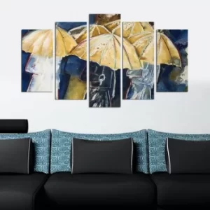 Image of 5PMDF-74 Multicolor Decorative MDF Painting (5 Pieces)