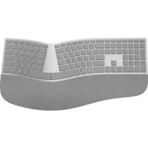 Image of Microsoft Surface Ergonomic Bluetooth Keyboard German, QWERTZ, Windows Grey Ergonomic, Gel wrist support mat