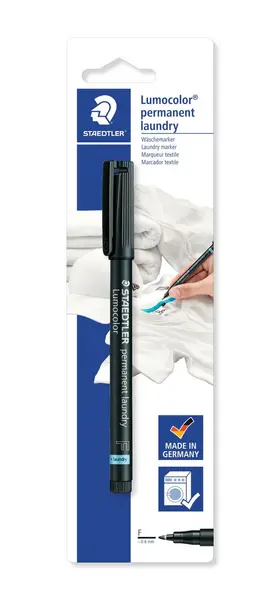 Image of Staedtler Lumocolor Permanent Laundry Marker Line Width 0.6mm Black