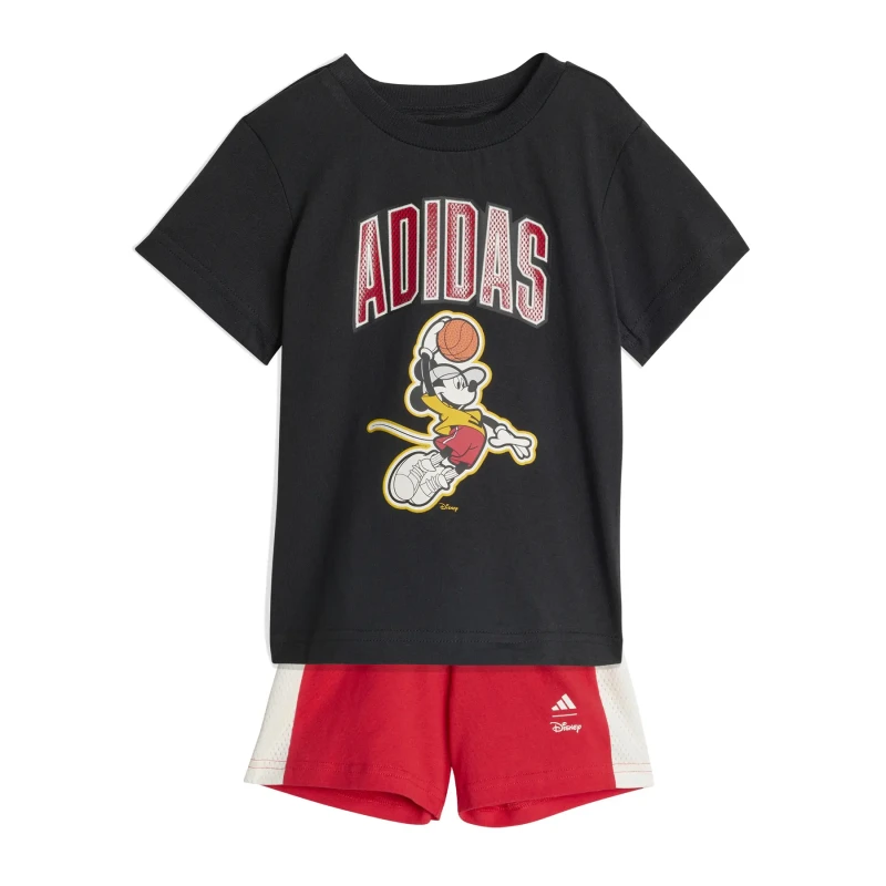 Image of Adidas Baby t-shirt and shorts set adidas Disney Mickey Mouse Noir Unisex 0/3 mois