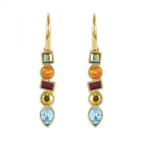 image of Ladies Adore Gold Plated Mixed Crystal Earrings