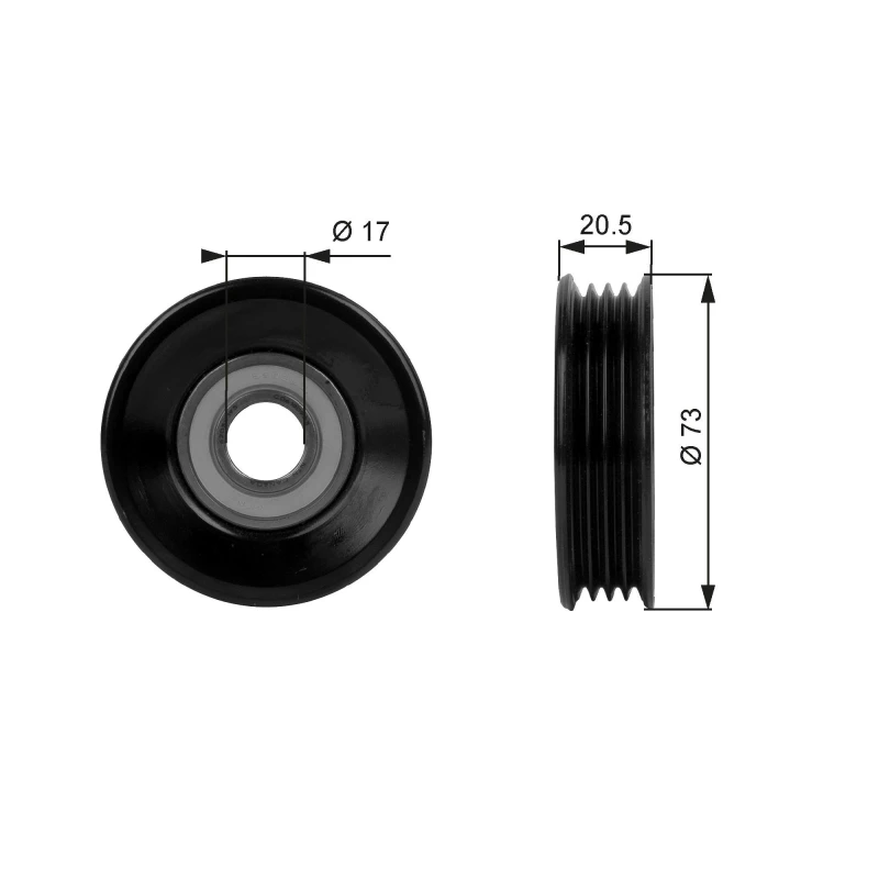 Image of GATES Tensioner pulley GATES T38030