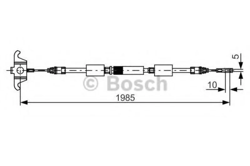Image of Handbrake cable Bosch 1 987 482 128