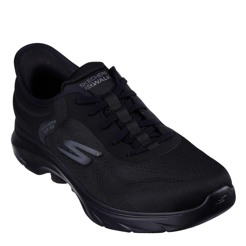 Image of Skechers Go Walk 7 Slip On Trainers Mens Slip On Trainers 7 (41) Black 10097603270