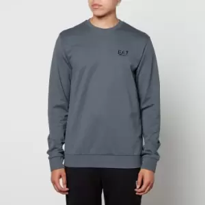 Image of EA7 Identity French Cotton-Terry Sweatshirt - S