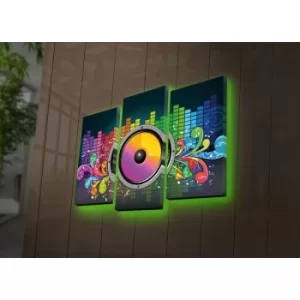 Image of 3PATDACT-18 Multicolor Decorative LED Lighted Canvas Painting (3 Pieces)