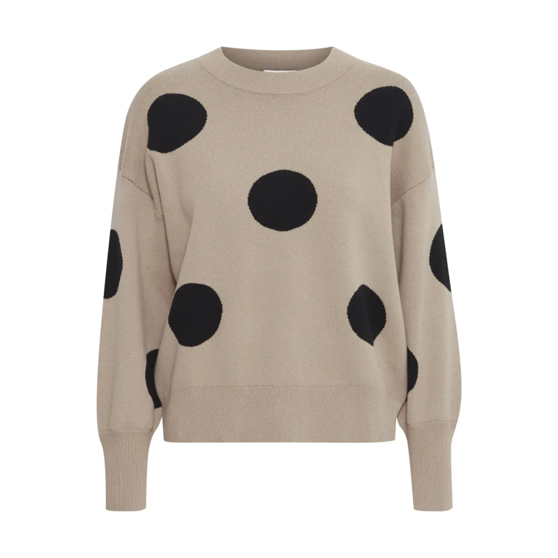 Image of b.Young Polka dot jumper For Her b.young Omme Beige Female M