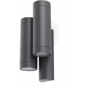 image of Faro Steps - 4 Light Outdoor Wall Light Dark Grey IP44, GU10