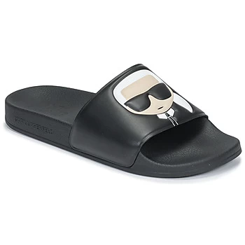 image of Karl Lagerfeld KONDO II IKONIC SLIDE womens in Black,4,5,6,2,3,4,5,6