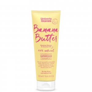 image of Umberto Giannini Banana Butter Nourishing Superfood Shampoo 250ml