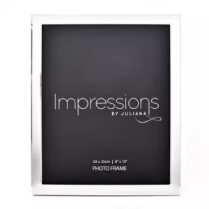 image of Impressions Photo Frame Matt/Shiny Silver Finish 8" x 10"