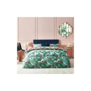 Image of Furn Botanical Duvet Cover Set (Double) (Duck Egg Blue) - Duck Egg Blue